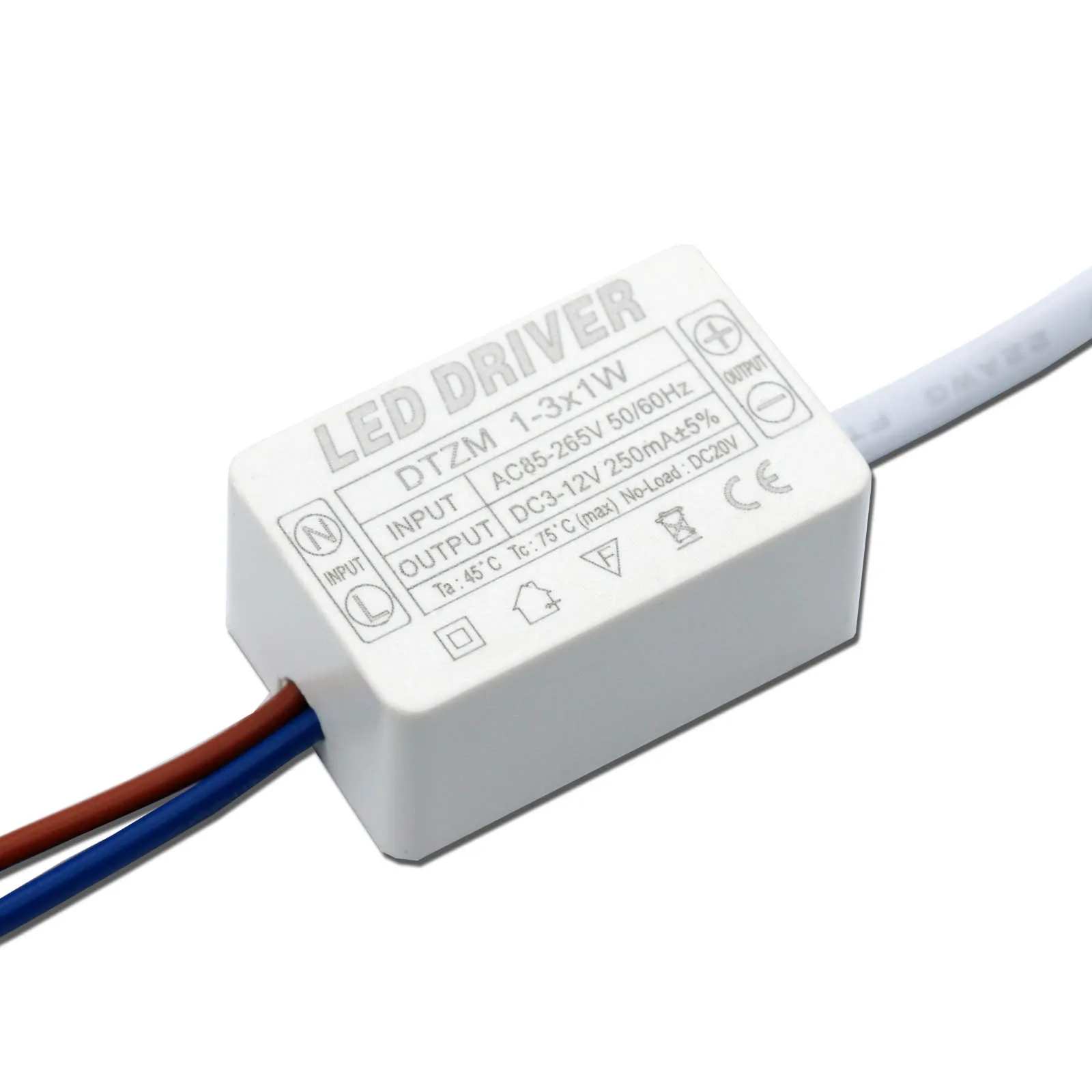 

LED Driver 1W 2W 3W 250mA LED Power Supply Unit Output DC3-12V Lighting Transformers For LED Spotlight Bulb