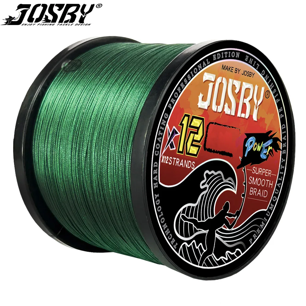 

JOSBY 12 Strands Braided Fishing Line Multifilament 300M 500M 1000M 100M Carp Fishing Japanese Braided Wire Accessories