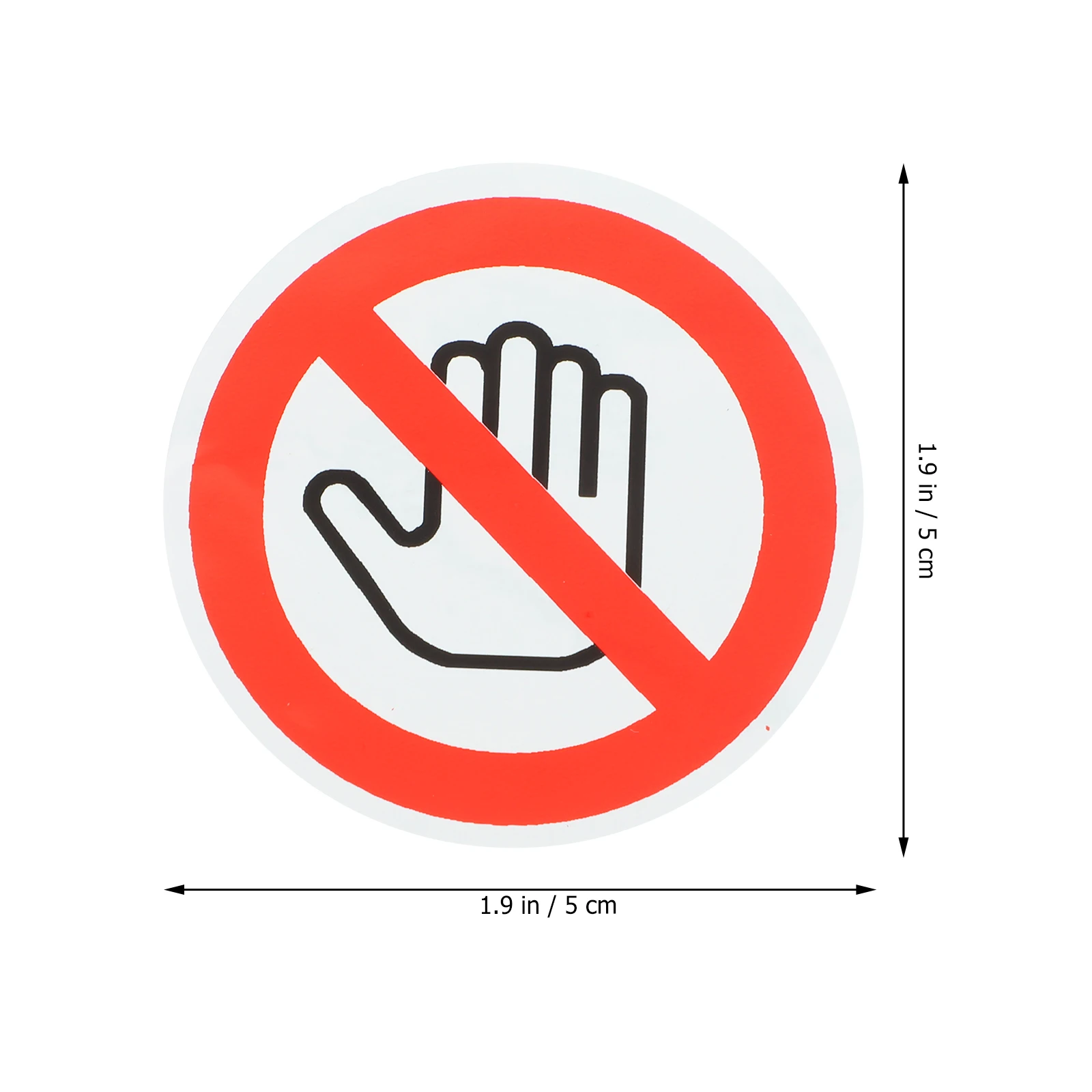 10Pcs Do Not Touch Adhesive Warning Decal Bright Color Safety Sticker for Factory Equipment Stickers for Cars Caution Decal