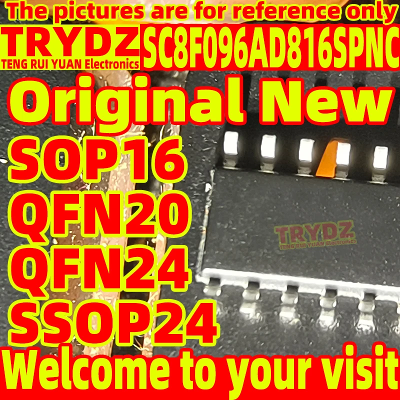 100-10pcs Original SC8F096AD816SPNC SOP16 / Original New SC8F096AD820NPR QFN20 / SC8F096AD824NPR QFN24 / SC8F096AD824SSNC SSOP24