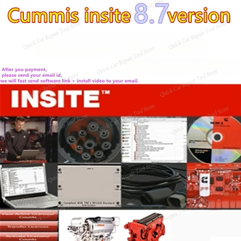 Cummins Insite 8.9 Pro 8.7 Pro Engine Diagnostic software + Cummins 4.7 MetaFiles Fault Code Engine Tests Adjustment Remove ECM
