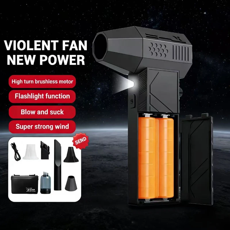 

C6 Violent Fan 990000RPM Бесщеточный двигатель со светодиодной подсветкой 8000 мАч с зарядкой Дисплей Вентилятор Портативный пылесос Автомобильный сухой 4
