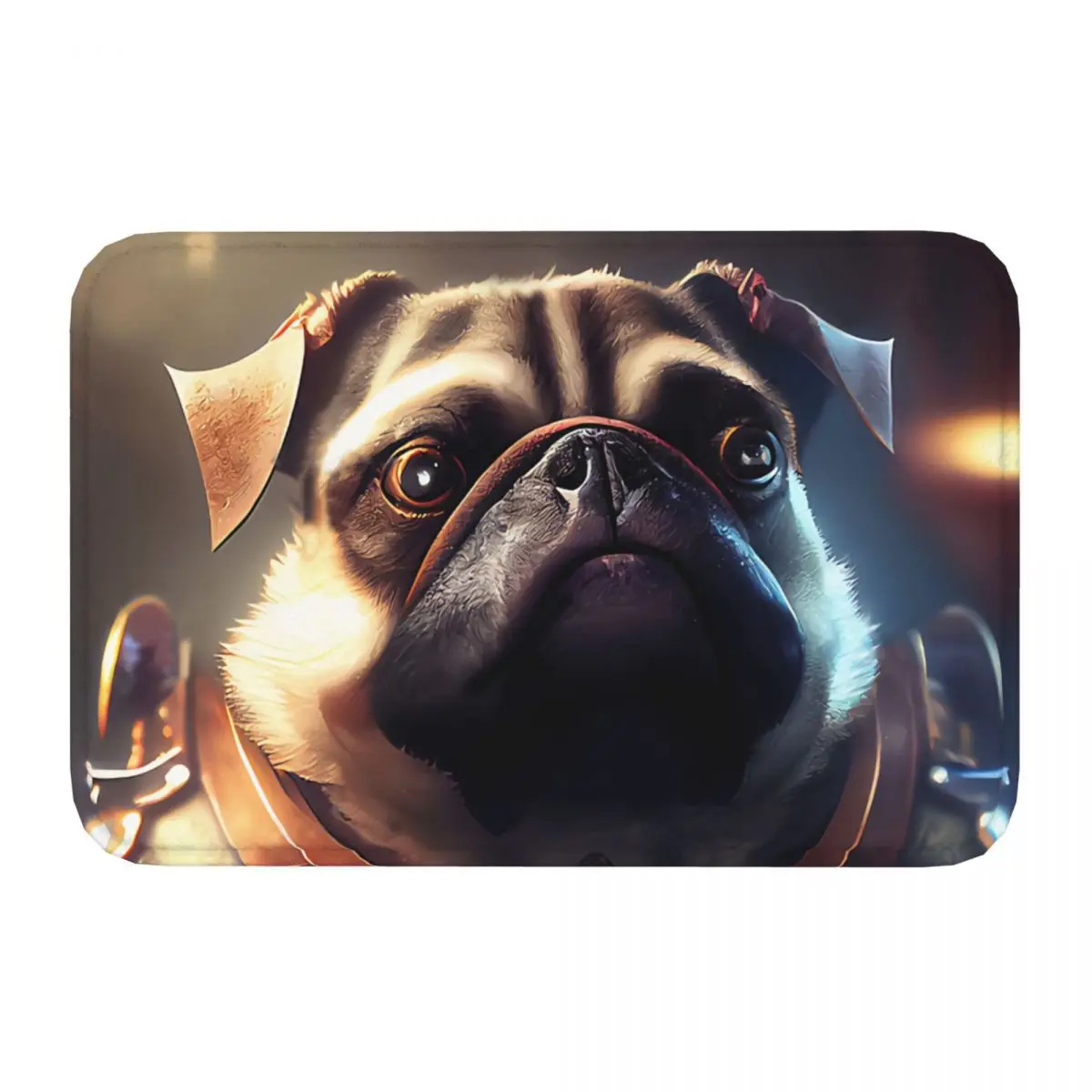 Knight Pug DND Game D20 D&D Non-slip Doormat Carpet Living Room Kitchen Mat Outdoor Flannel Modern