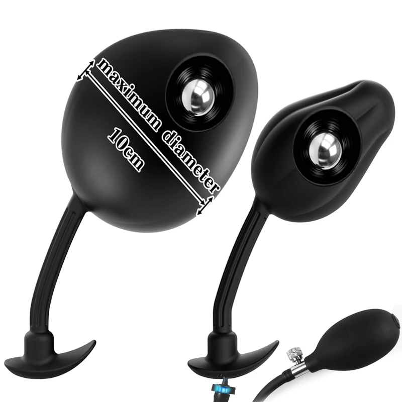 Tapón Anal Inflable de Máximo 10CM para Hombres y Mujeres, con Succión Magnética, Cámara Posterior, Expansor Vaginal, Dilatador Anal, Productos Sexuales
