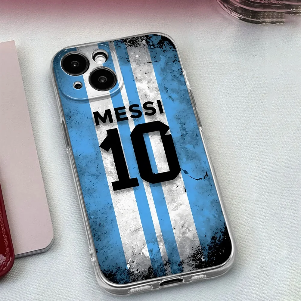 Messi 10 Clear TPU Phone Case For Redmi Note 11 12 13 14 Pro Plus 12 13 13C 4G 5G Anti-fall Shockproof Silicone Soft Lens Cover view 6