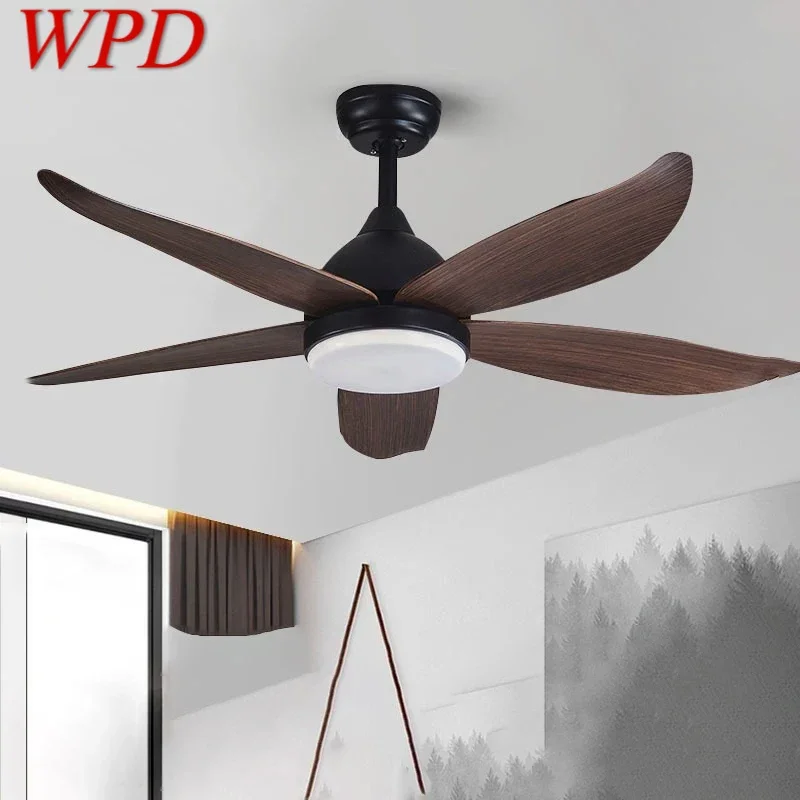 

WPD Nordic LED Fan Light Modern Minimalism Restaurant Living Room Study Ceiling Fan Light Remote Electric Fan Light