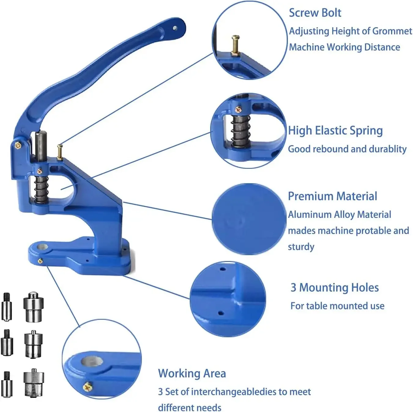 

1pc Small Manual Press Machine Hand Press Buckle Set Leather Buckle Machine, Air Eye Buckle Hand Press