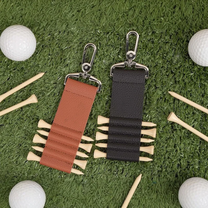 Custodia per viti per palline da golf Etichetta per telaio per sedile da golf Custodia per clip per palline da golf per esterni Borsa per chiodi da golf portatile