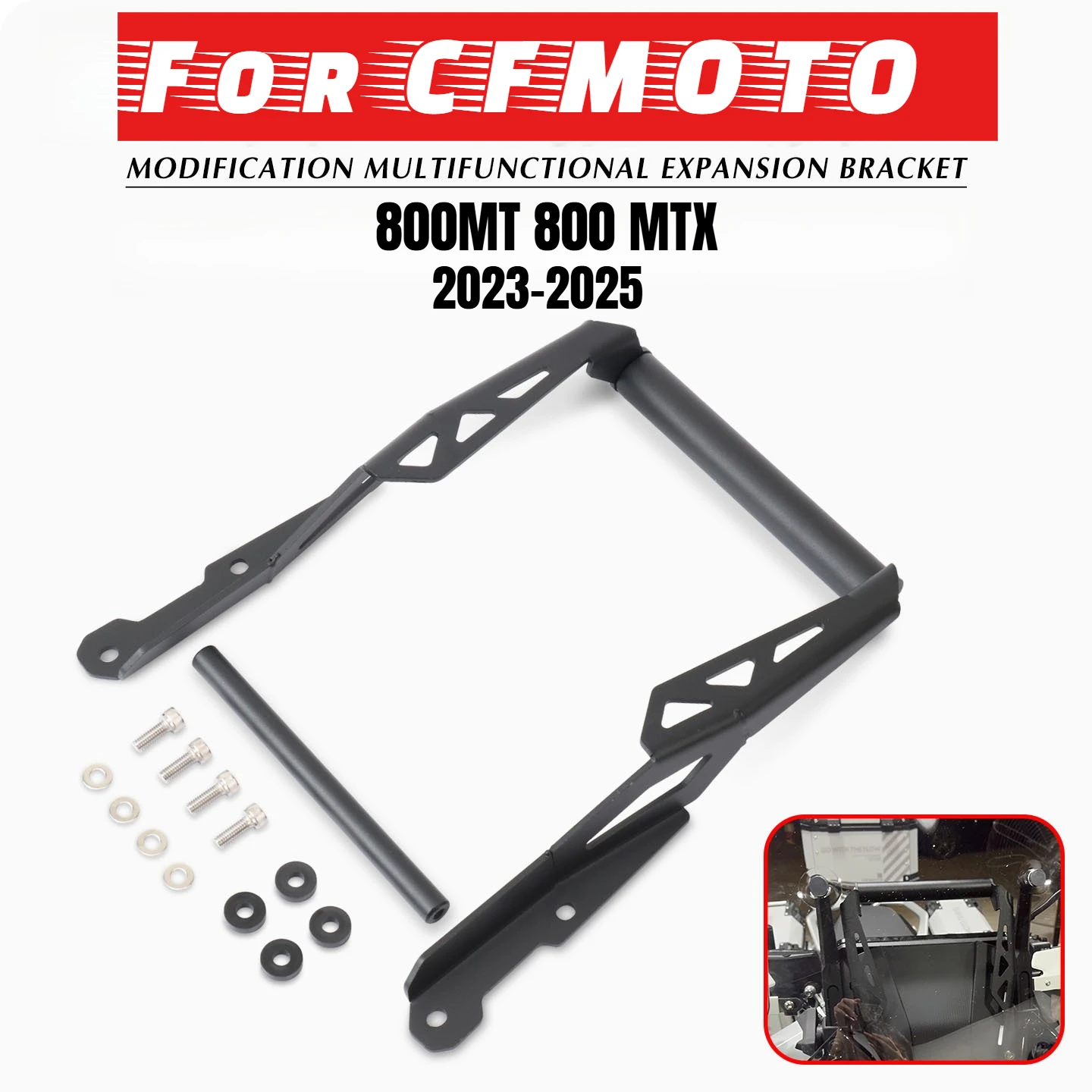 

For CFMOTO 800MT 800 MTX 800mt 2023 2024 2025 NEW Motorcycle Navigation Bracket GPS Mount Front Wireless charging Mobile Phone