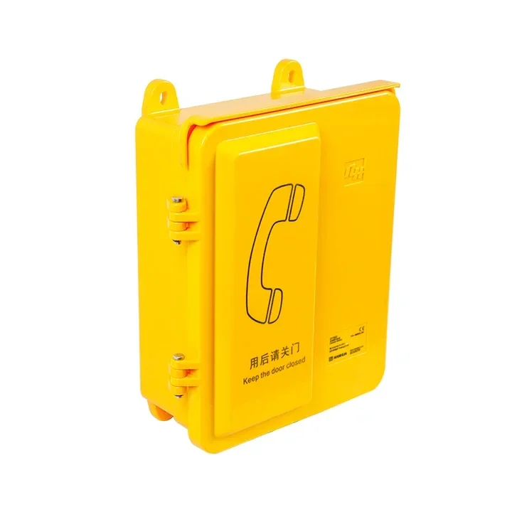 Ip65 نظام اتصال داخلي رقمي خارجي مقاوم للماء Voip Sip هاتف صناعي للطوارئ مع مكبر صوت للسكك الحديدية لمترو الأنفاق على الطرق السريعة