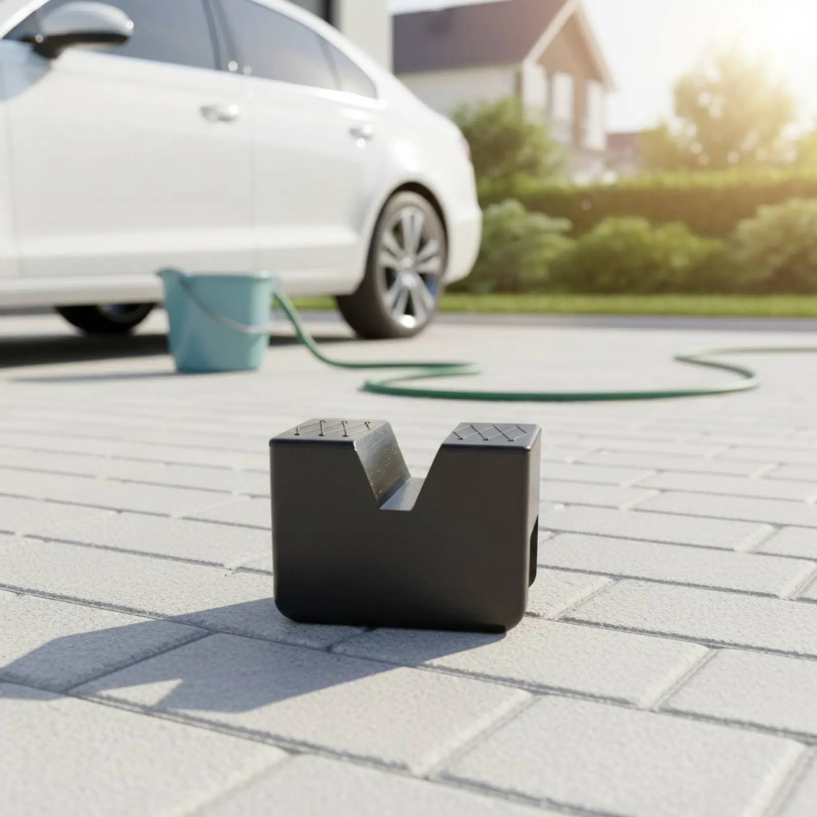 

4 Pieces Rubber Lift Pad Scratch Protection Rubber Lift Adapter Weld Protector Block Load Bearing Pinch Weld Protector