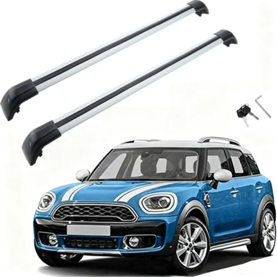 

Багажник на крышу (поперечины) для Mini Cooper Countryman 2011-2022, алюминиевый, черный, для перевозки грузов, совместим с рейлингами на крыше