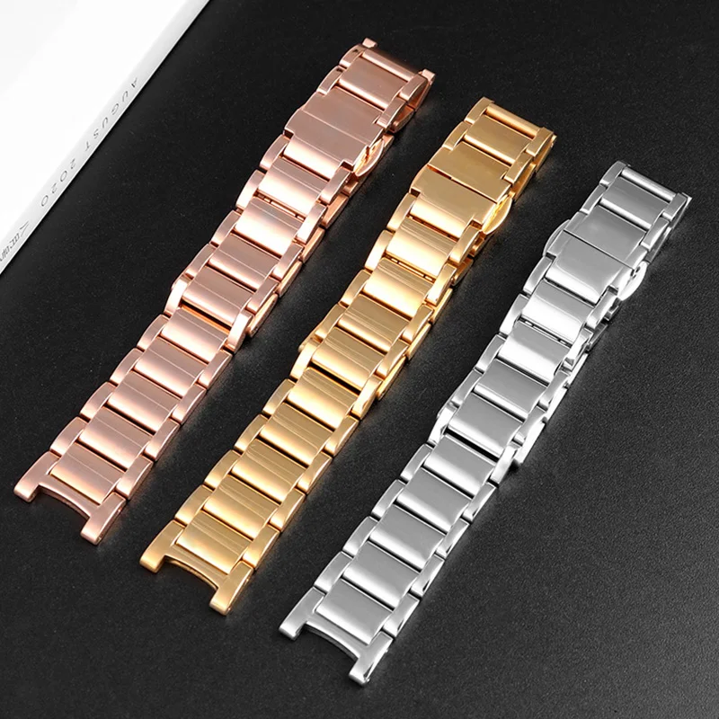 Stainless Steel Watchband For GC Fi-yta Heartstring LA8402 / 8406 Casio SHE-3034 Men\'s Women\'s  Notch Convex 16*10mm Metal Strap