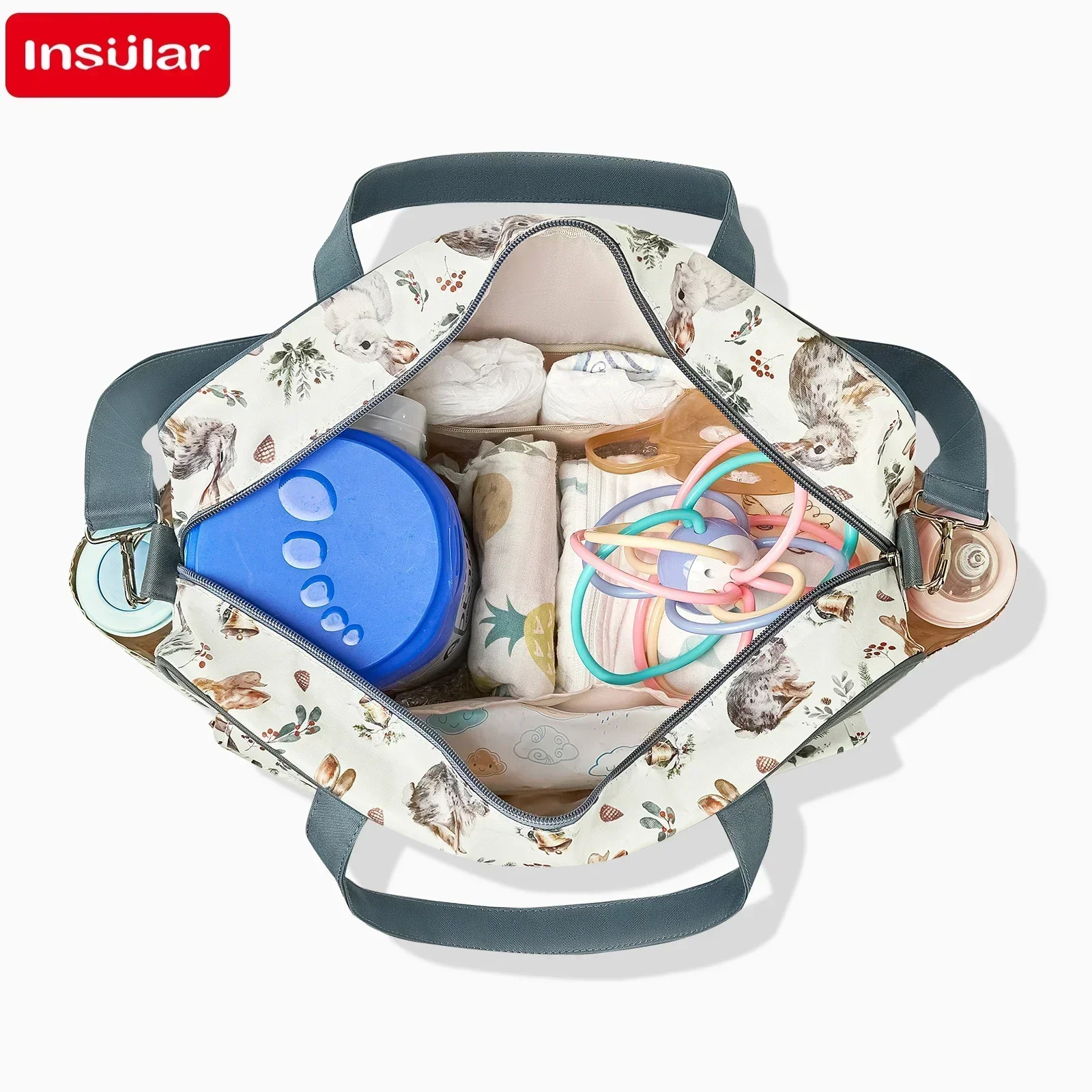 Mommy Diaper Bag For Babies LargeCapacity Organizer Waterproof Wide Opening Travel Messenger Crossbody Bag Mummy Baby Nappy Bag