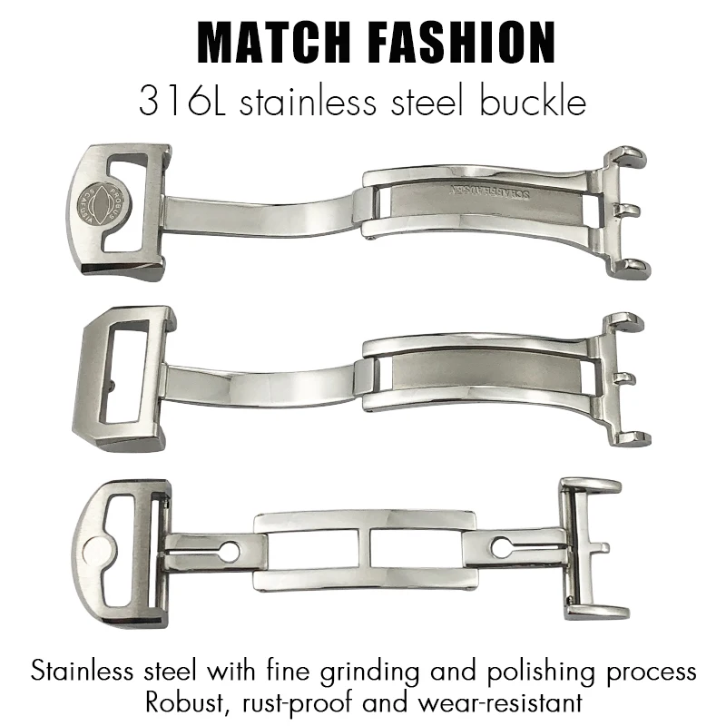 18mm 20mm Stainless Steel Pin Buckle for IWC Big Pilot Portugieser Pilot\'s Watch Leather Watchband Deployant Clasp Accessories