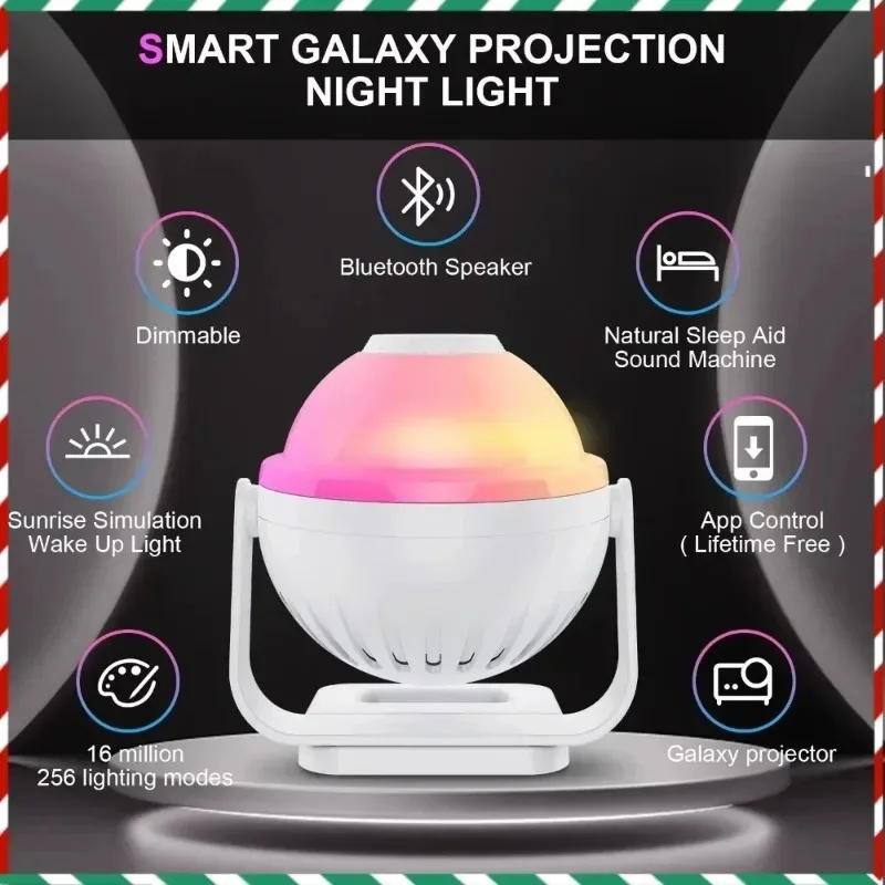 

Galaxy Starry Projector 360° Nebula Moon Night Light for Kids Room, App & Remote Control Ceiling Projector Lamp for Home Decor
