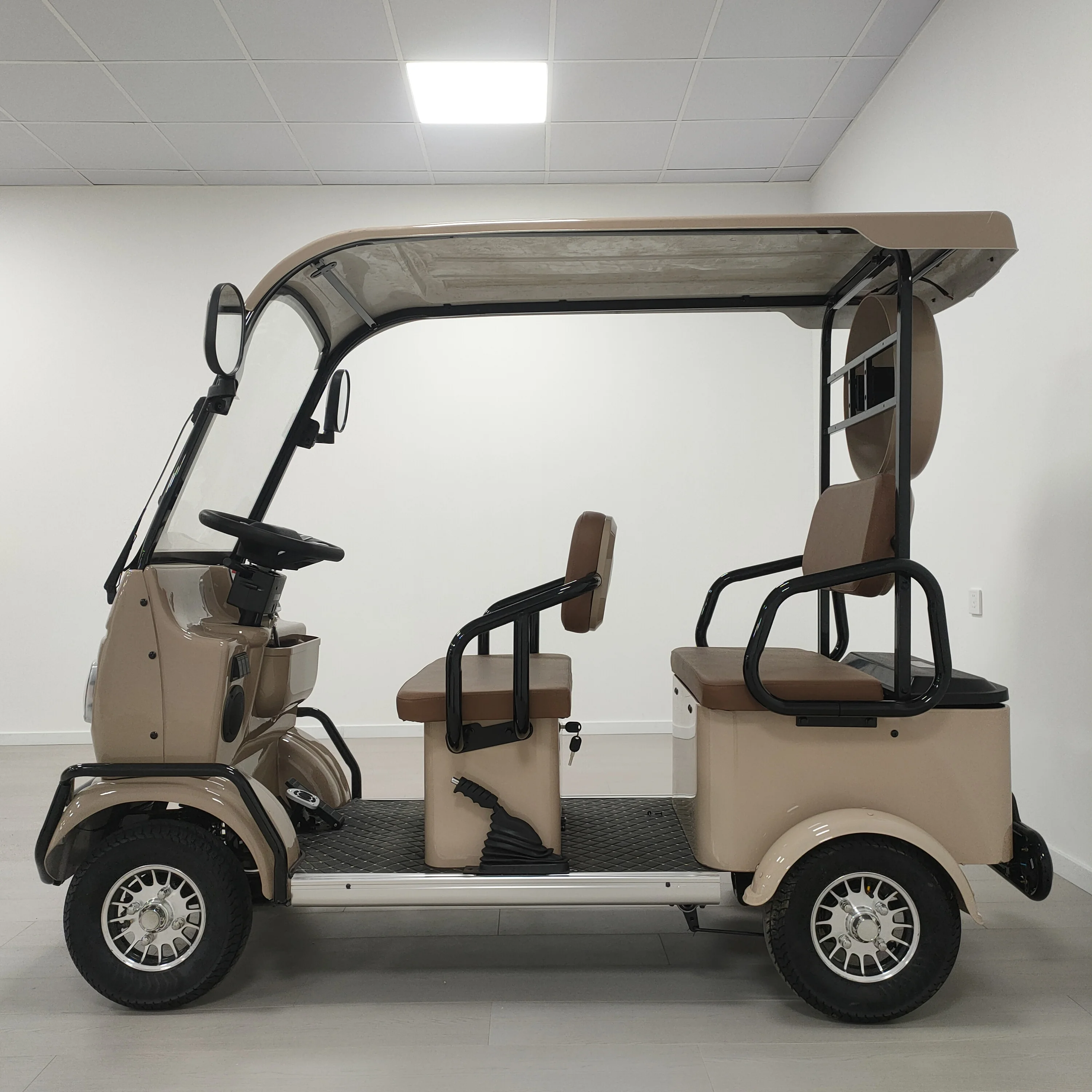 Open body 4-wheel electric tricycle for the elderly