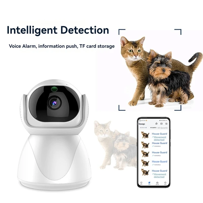 ABFT-กล้องรักษาความปลอดภัยในร่มสําหรับ Home Baby Monitor สุนัข-แมว-สัตว์เลี้ยงกล้องการเฝ้าระวังกล้อง Night Vision
