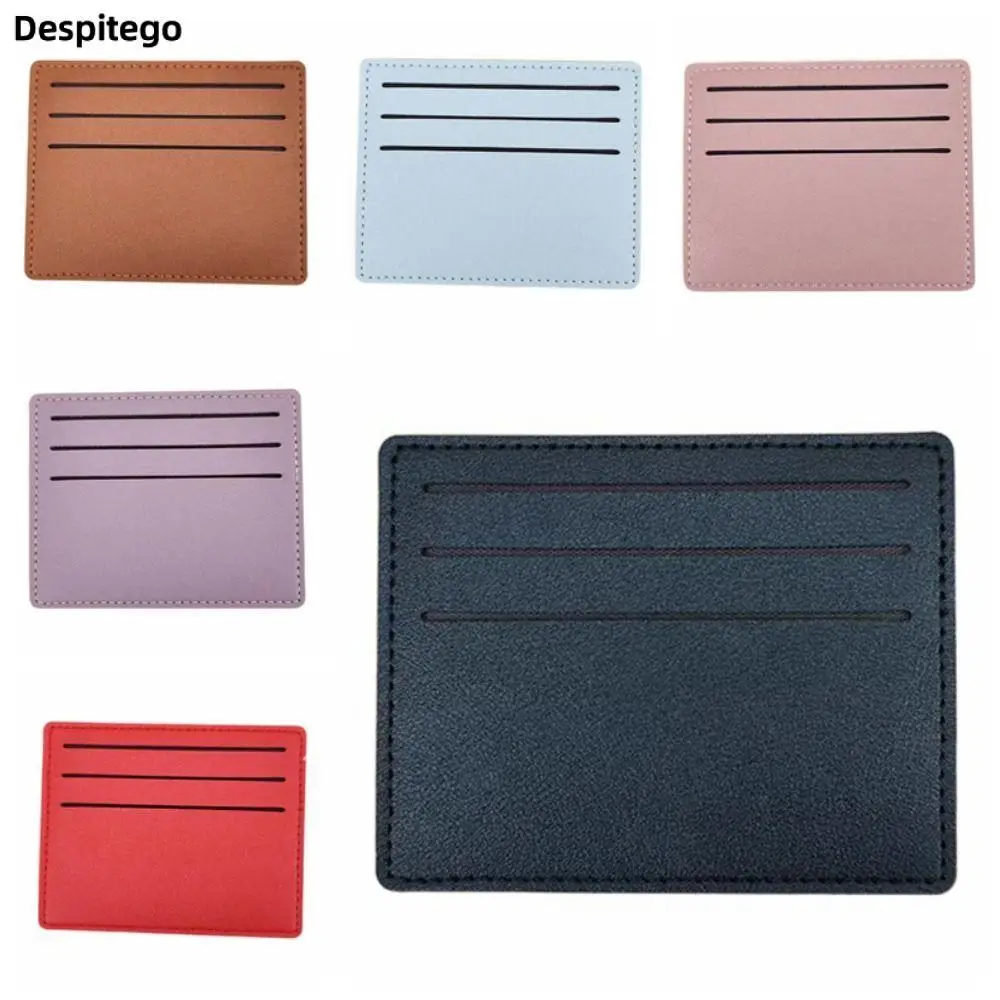 New Elegant PU Leather Card Holder Korean ID Credit Card Case Women Casual Protable Multi Card Position Card