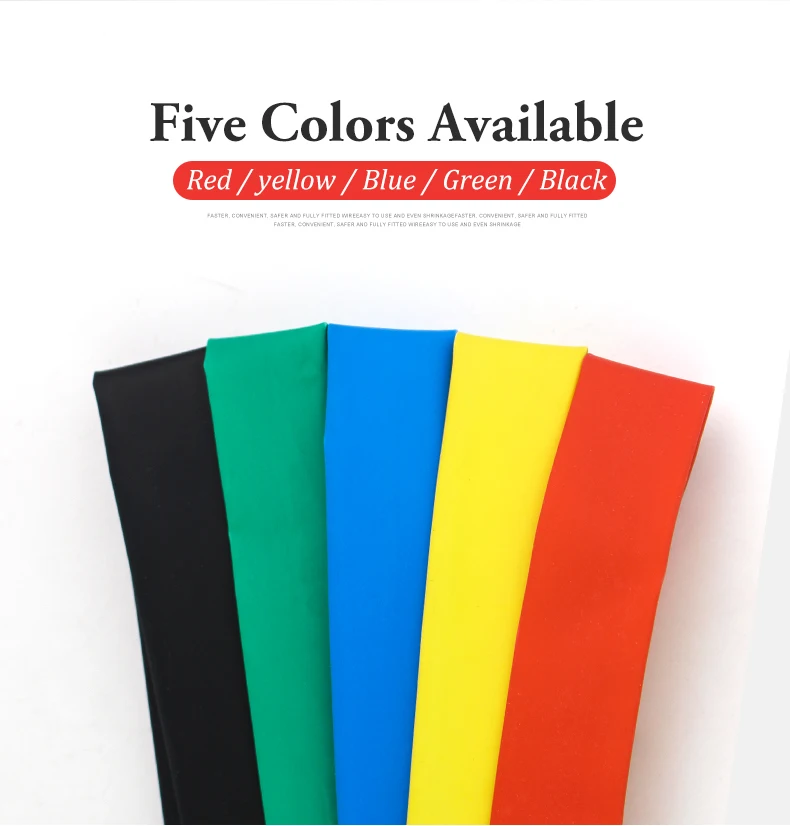 6M/1/2/3/4/5/6/7/8/10/12mm One Meter Each Size  Color Heat Shrinkable Tube Shrink Tube Kit Insulation TubingWire Cable Insulatio