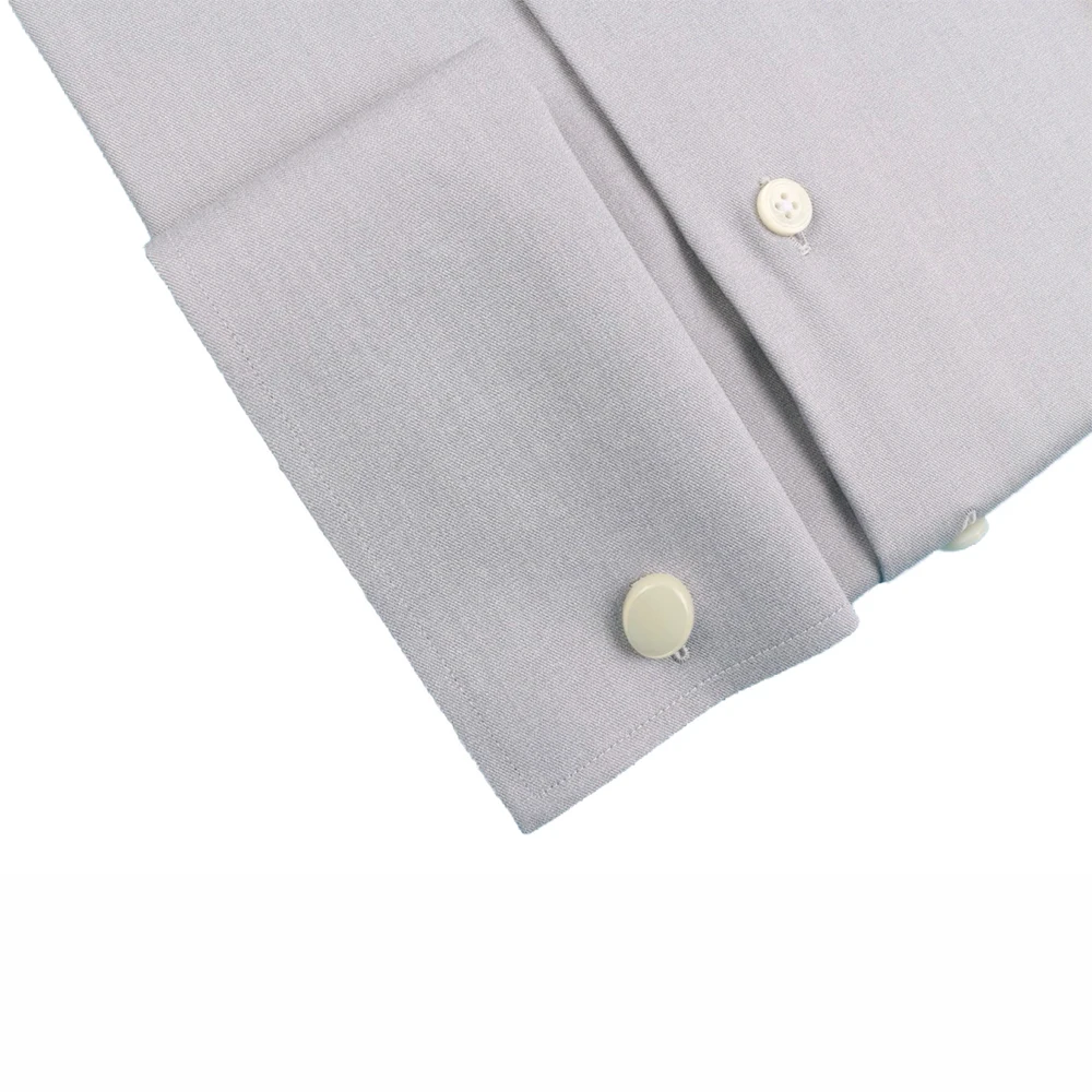 Special Long Collar Tailor-Made Grey Stretchy Bamboo Mens Dress Shirts Mens Designer Clothes Men Formal Shirts For Men Clothing