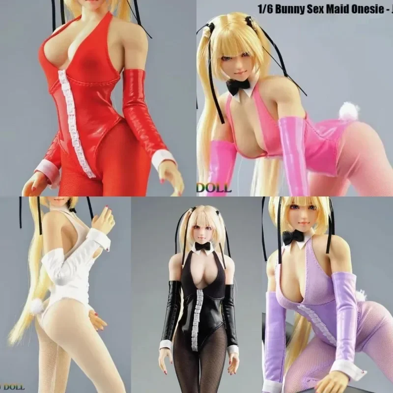 

1/6 Scale Sexy Elastic Swimsuit Open Chest Maid Jumpsuit Set Clothes Model for 12" Female Soldier TBL Ph AT201 Body