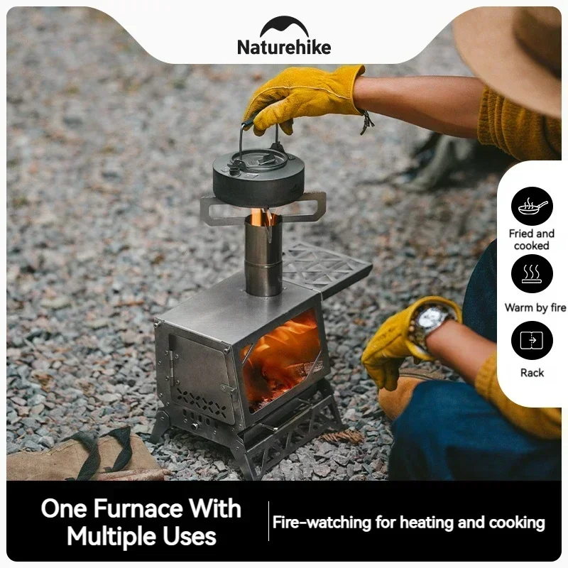 Naturehike Outdoor Winter Firewood Heater Camping Fire Wood Stove Burner Cooker Furnace Kitchen Accessories Portable Lightweight 2 piece stainless steel 120x30mm 1 5w led kitchen exhaust light 12v dc range cooker hood light bulb 20w halogen bulb equivalent