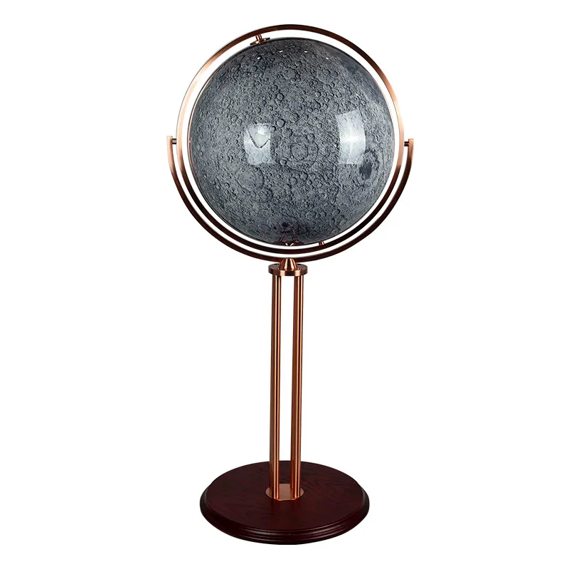 

50cm Four-Pillar Lunar Globe - 3D Moon Model, Desktop/Floor Decor for Study & Exhibition