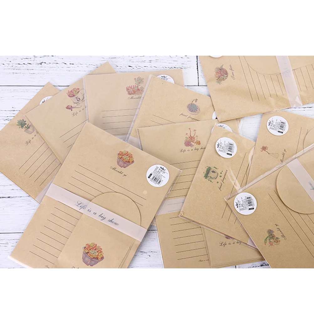 

10 set Letter Paper Envelope Set Premium Eco-Friendly Office Home School Mailing Protection Beautiful Elegant Simple