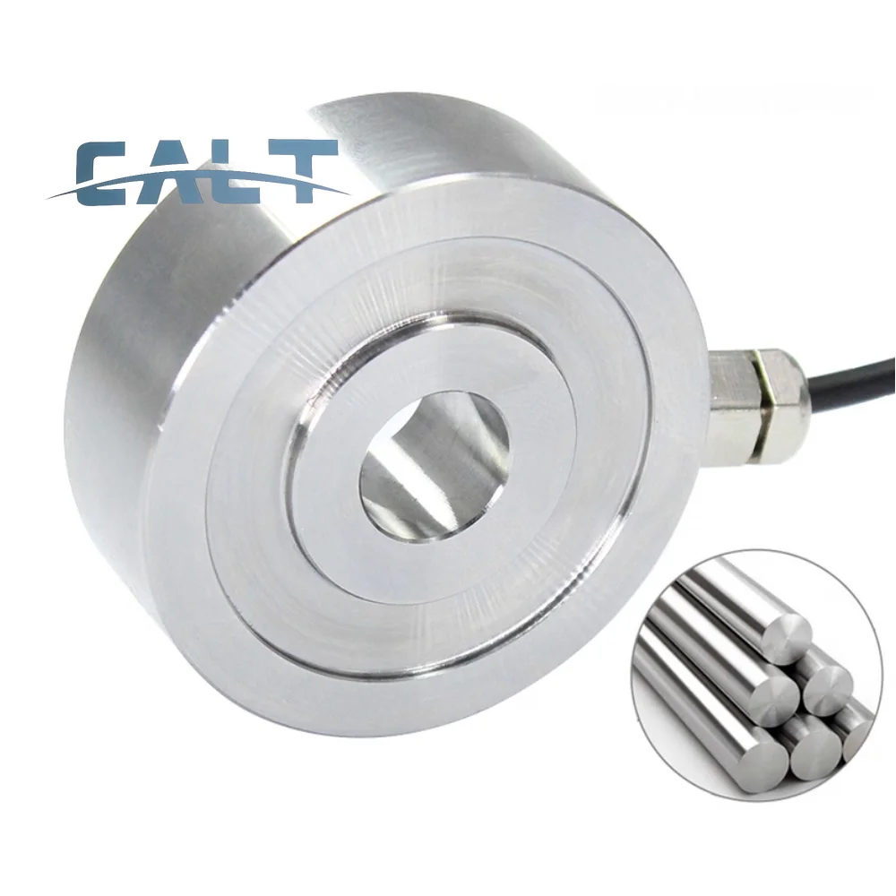 CALT LCHX-A04 Circular Load Cell 0.5KN to 200KN Fastening Force Through-hole Compression Force Weighing Sensor Customizable