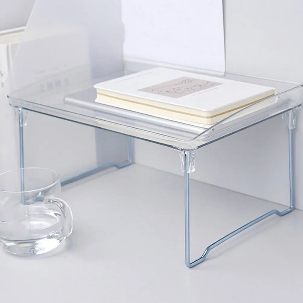 

Премиум-органайзер для шкафа: штабелируемая полка из металла и пластика, гибридная конструкция, высокая несущая способность, для столешниц, ванной и кухни