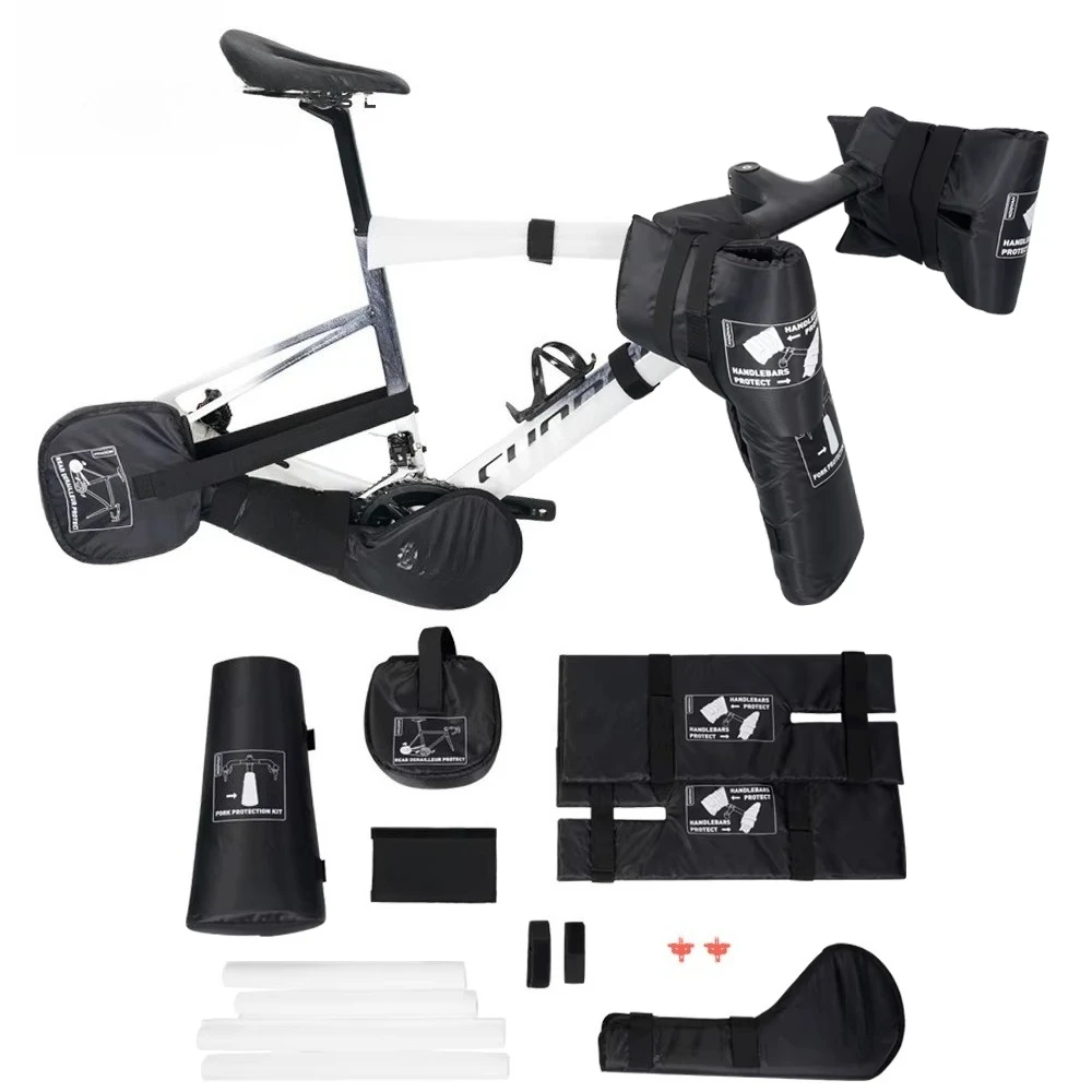 Bike Profession Set for Bicycle Transport MTB Road Bike Accessories Handlebar, Crankset, Rear Derailleur Covers Kit