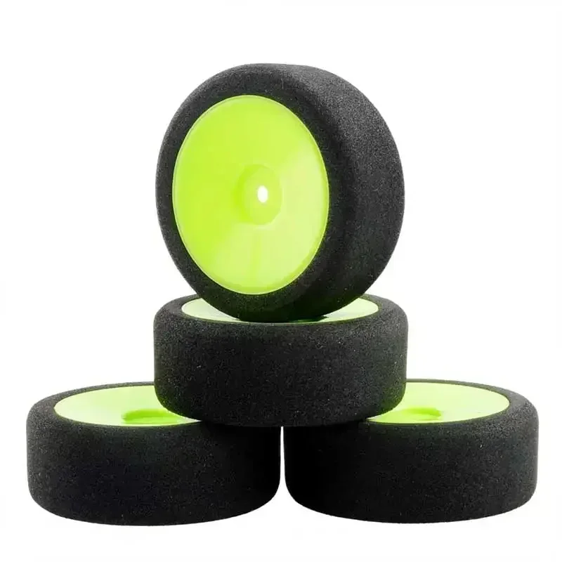 Untuk Mobil RC HSP HPI 1/10 On-road, Aksesoris Mobil Balap RC Hex 12mm, Set 4Pcs Velg Ban Busa Balap