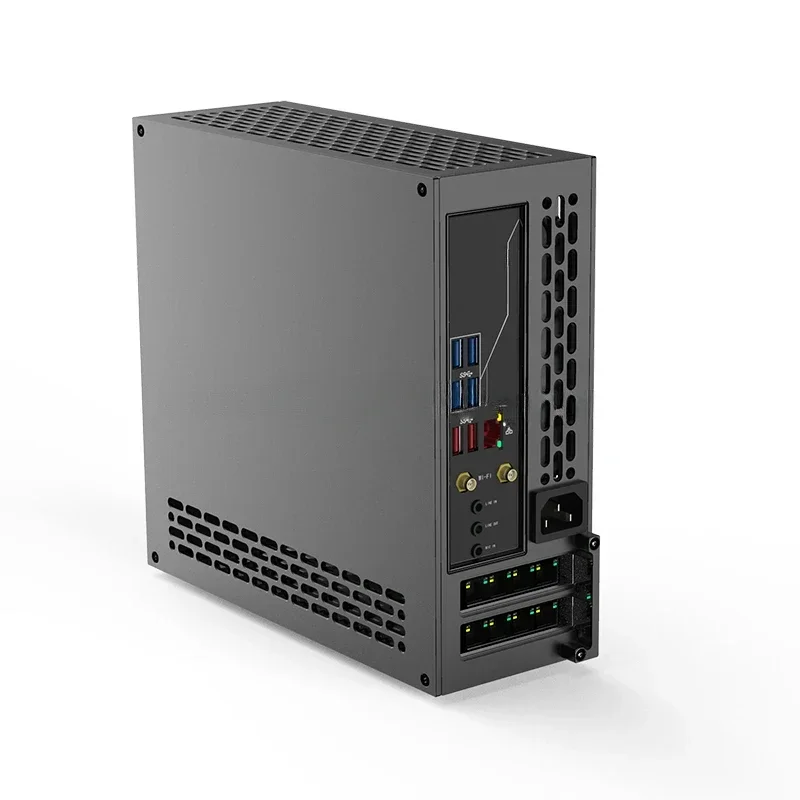 

5-liter mini A24-V5 dual slot single display 1u power itx chassis, double-sided chamfering