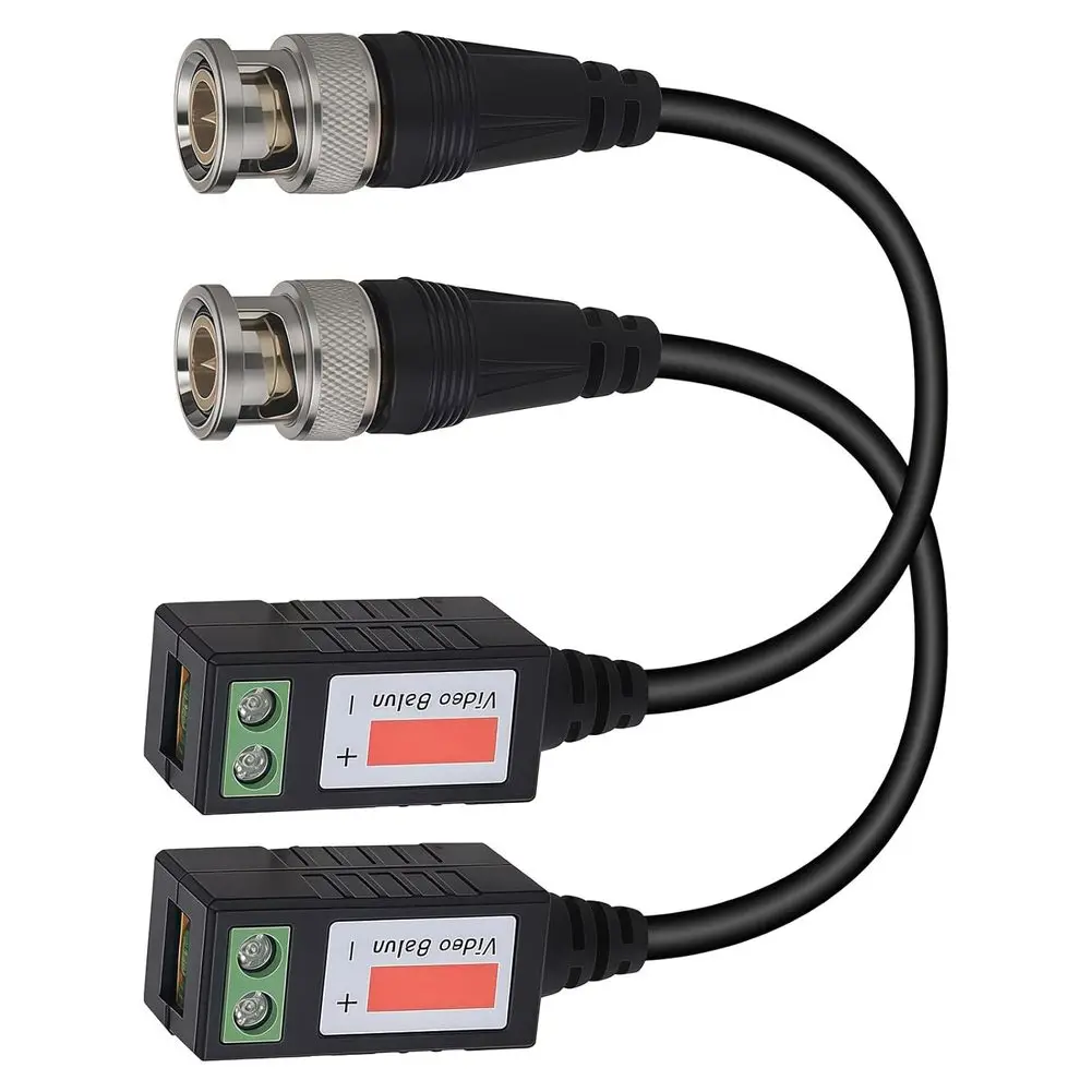 Passive Video Balun Connector 4 Pairs 4K 8MP Resolution for AHD CVI CVBS CCTV Systems with Gold Plated BNC and UTP Support