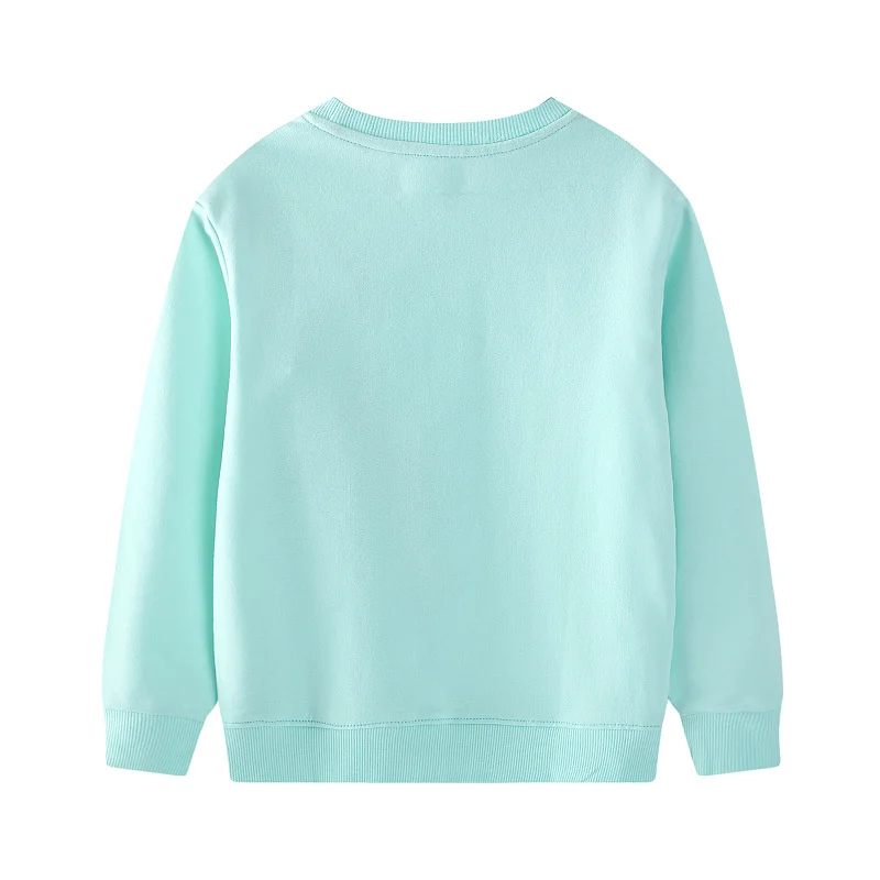Jumping Meters Autumn Spring Floral Embroidery Beading Girls Sweatshirts Long Sleeve Hooded Kids Clothes Hot Selling Toddler Top