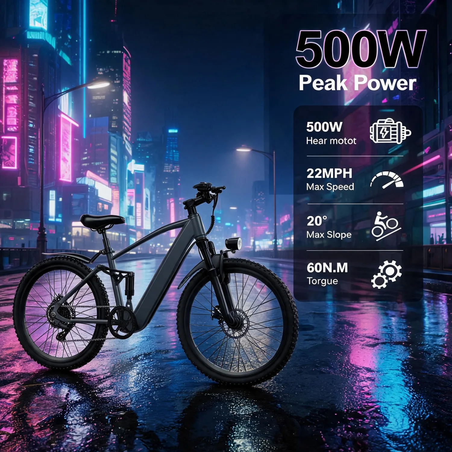 Outdoor Hunting Electric Bike - Bicicleta Elétrica de Aventura, Bicicleta Elétrica