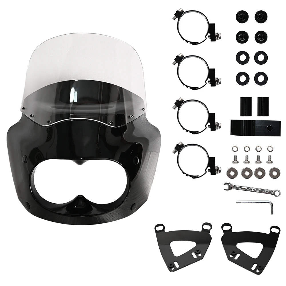 Club Style Fairing For Dyna Fat Bob 08-17 With 11-13-15 Inch Windshield