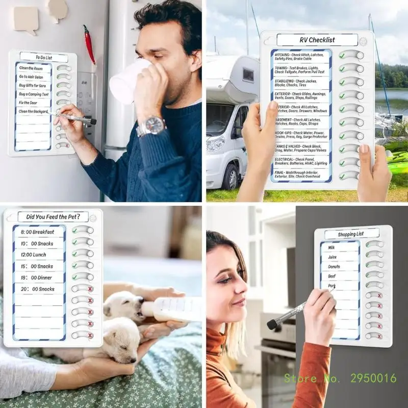 Imagem -03 - Apagável To-do Lista Planning Board para Crianças e Adultos Chore Chart Sliding Router Adhd Ferramentas e Horários Visuais