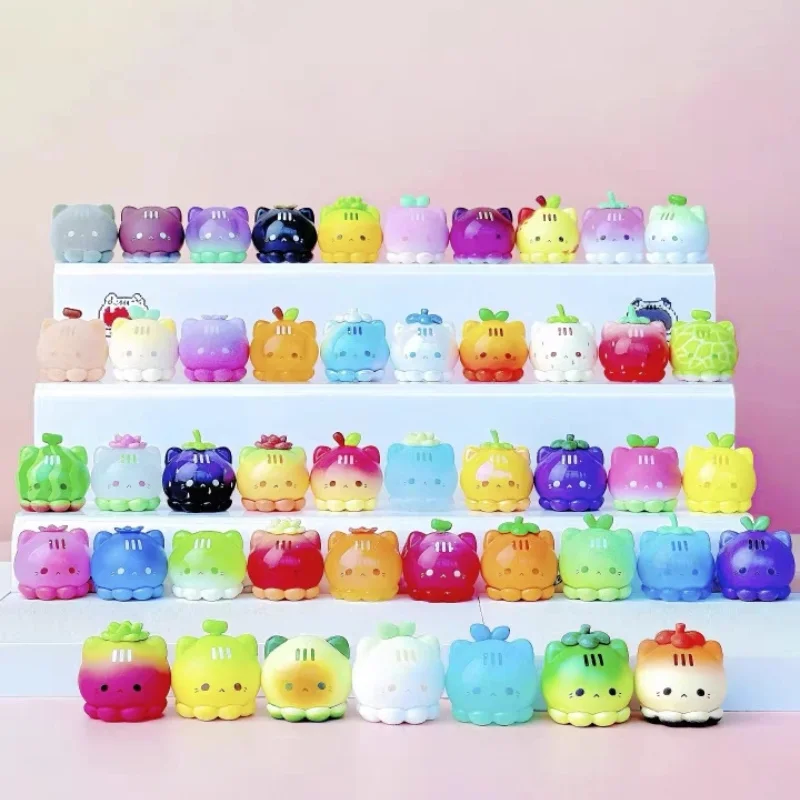 Disponibile Fragola Baffi Polpo Gatto Miao Miao Serie del mercato della frutta Simpatico sacchetto cieco Scatola cieca Simpatico adorabile frutta Mini modello regalo
