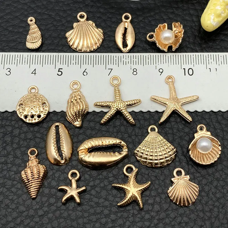16Pcs/set Alloy Sea Animals Marine Life Charms Pendants for Crafting Jewelry Findings Making Accessory DIY Necklace Bracelet view 3