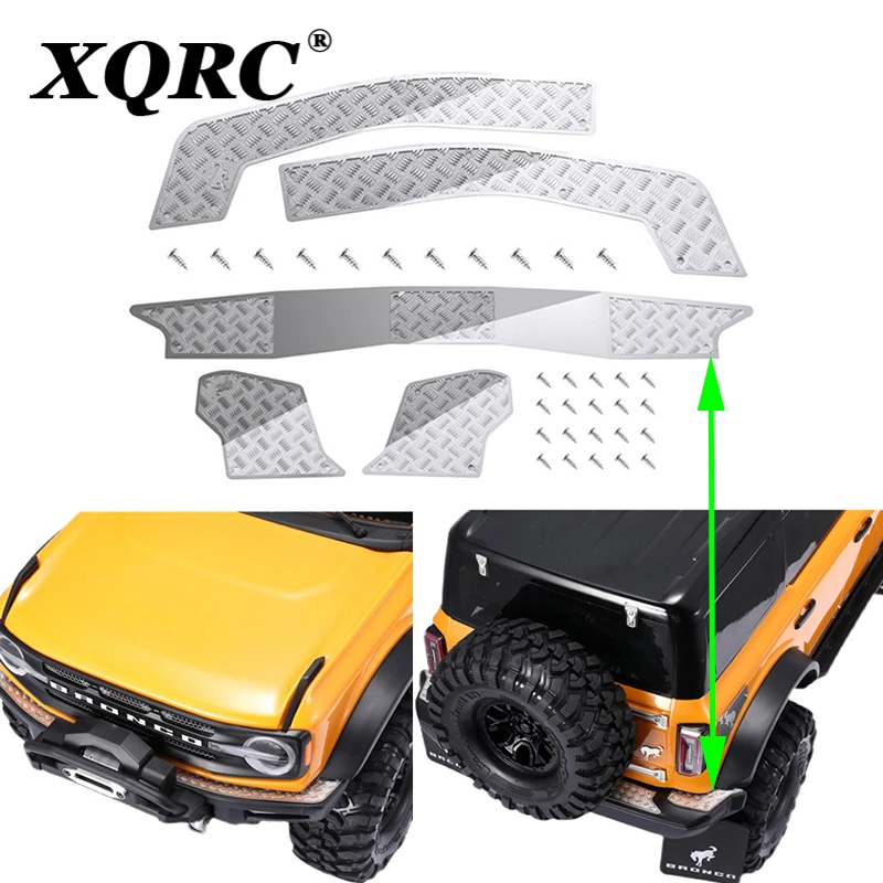 

Trx4 передний и задний бампер, скользящая пластина, накладка на бампер для радиоуправляемого автомобиля с дистанционным управлением 1/10 trx-4 Bronco, обновленные детали