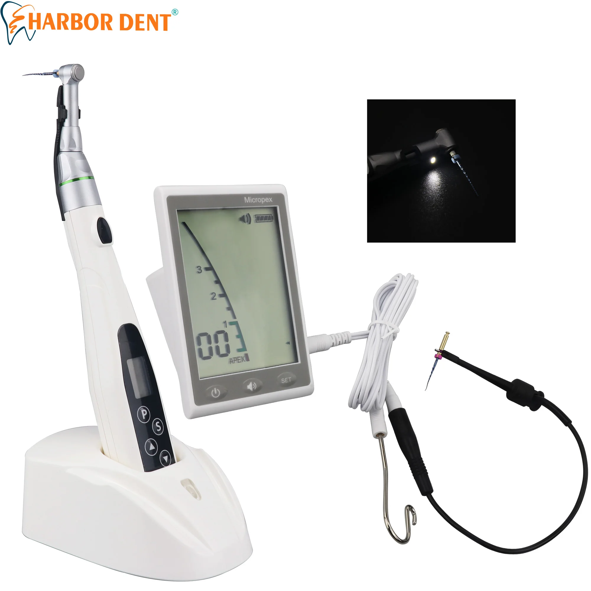 

Dental Wireless Endo Motor With LED Light MINI Apex Locator Root Canal Measurement Dentistry Medical Equipment