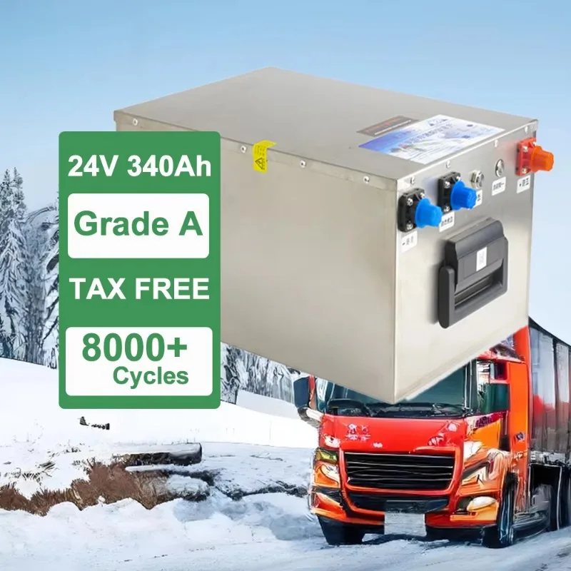 Truck Parking Air Conditioner Starting Stop Lithium Battery With Heating BT 12V 24V 300Ah 600Ah For Camping Van Pickup Lorry