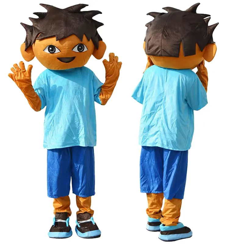 

Cartoon Boy Mascot Costumes Adult Walking Performance Clothing Children's Day Carnival Party Anime Performance Props