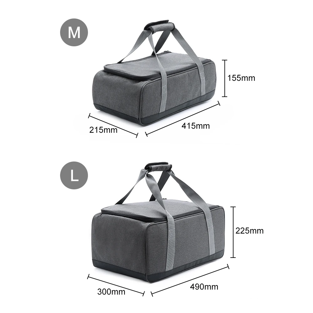 Camping Cookware Bag Cooking Utensils Bag Outdoor Stove Storage Container Cooking Tote Bag with Movable Partitions Size M L
