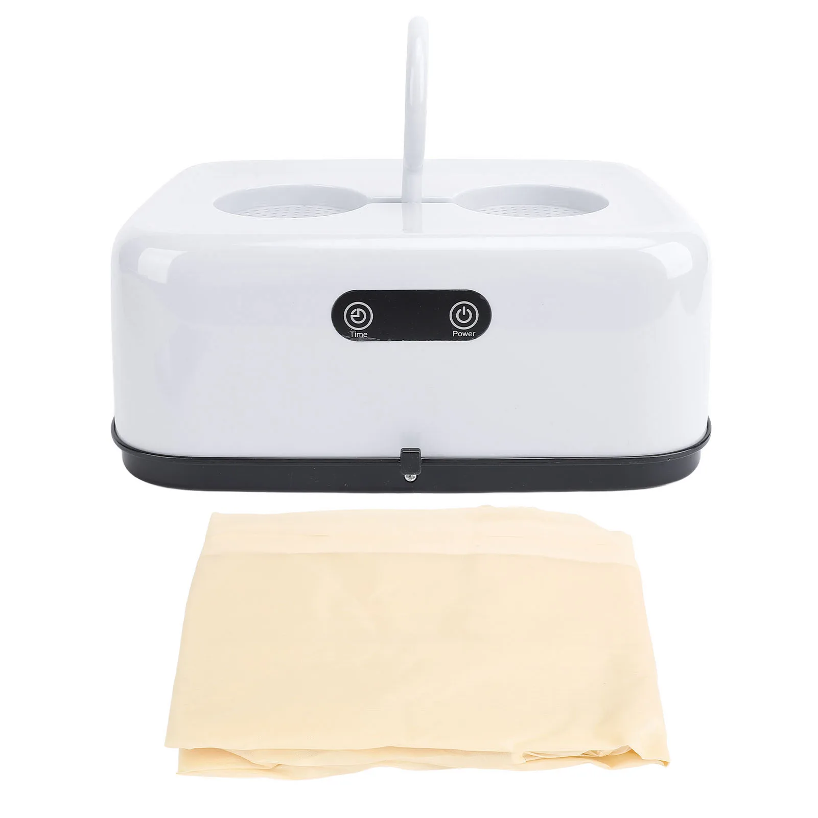 مجفف ملابس محمول قابل للطي، آلة تجفيف كهربائية صغيرة للسفر 100‐240 فولت، قابس أمريكي، أبيض