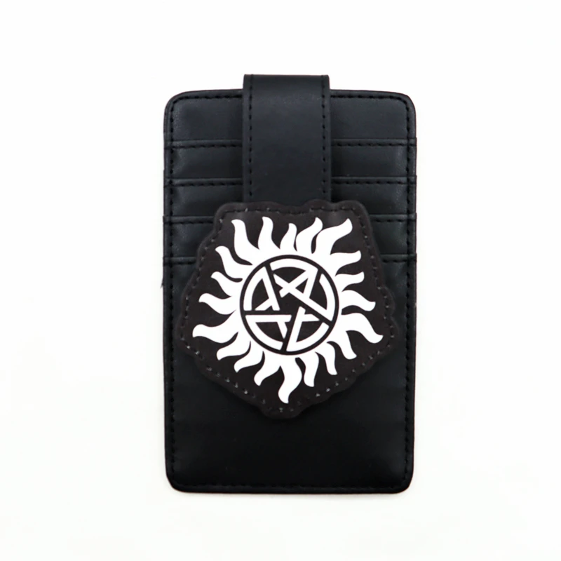 

Slim PU Pentagram Black Wallet Credit ID Card Holder Purse Money Case for Men Women 2025 Fashion Bag