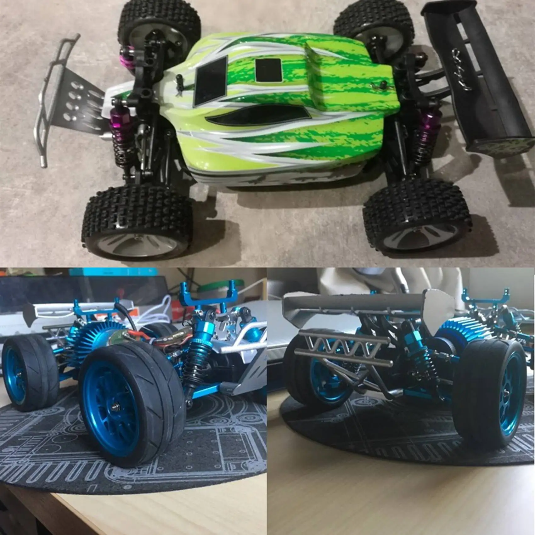 FBIL-ترقية لوحة امتصاص الصدمات المعدنية مع A969-03 A969-04 المصد الأمامي والخلفي RC قطع غيار السيارات