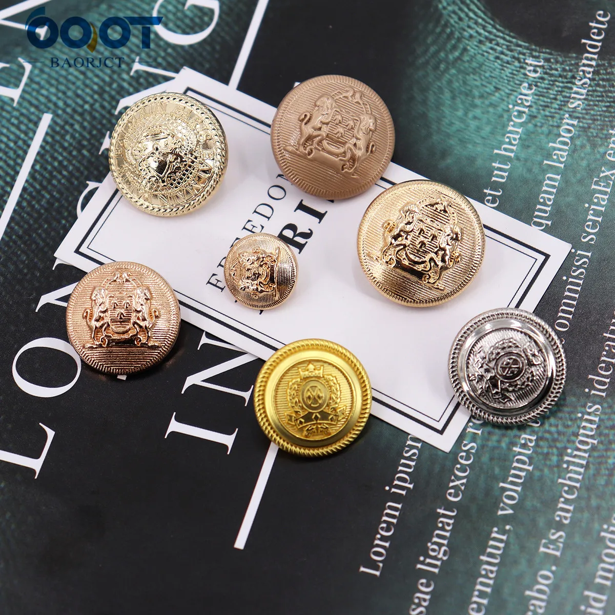 Metal Button 10Pcs/Lot  Yellow Gold or Silover Sweater Coat Decoration Shirt Buttons Accessories DIY JS-560